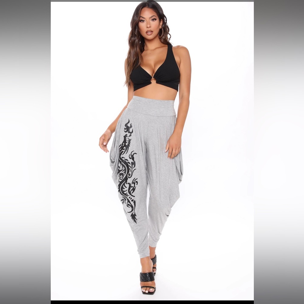 NWT Super Slouchy Pants with Dragon
